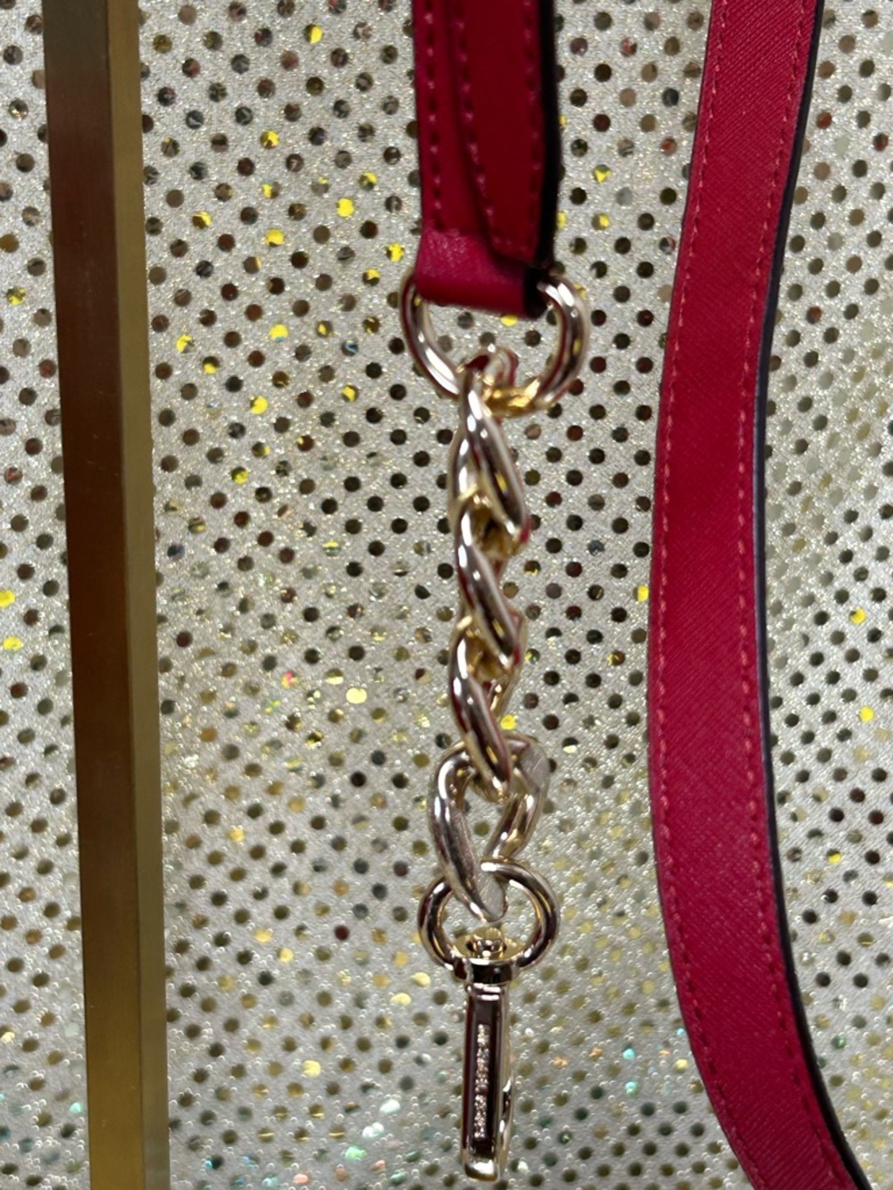 Michael Kors Red Satchel with Gold Hardware - Excellent Preloved Condition - Picture 12 of 16